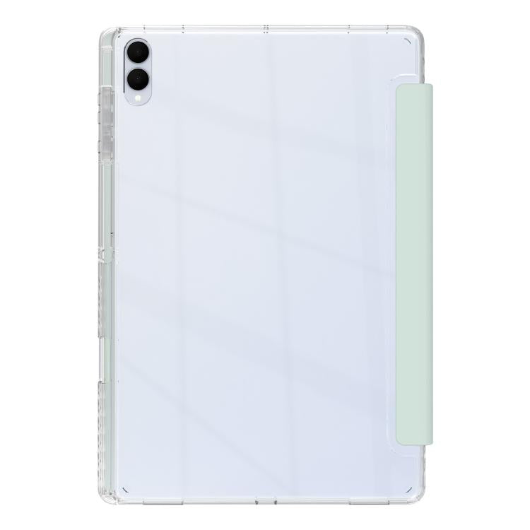 For Samsung Galaxy Tab S11 Ultra Clear Acrylic Deformation Leather Tablet Case