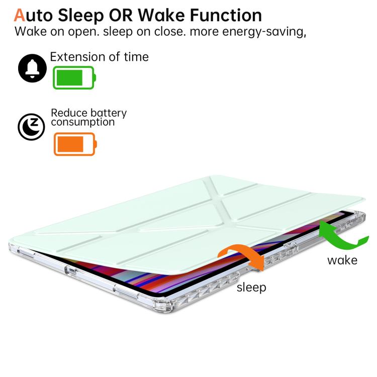 For Samsung Galaxy Tab S11 Ultra Clear Acrylic Deformation Leather Tablet Case