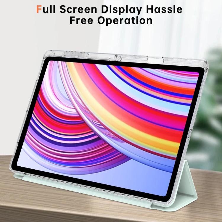 For Samsung Galaxy Tab S11 Ultra Clear Acrylic Deformation Leather Tablet Case