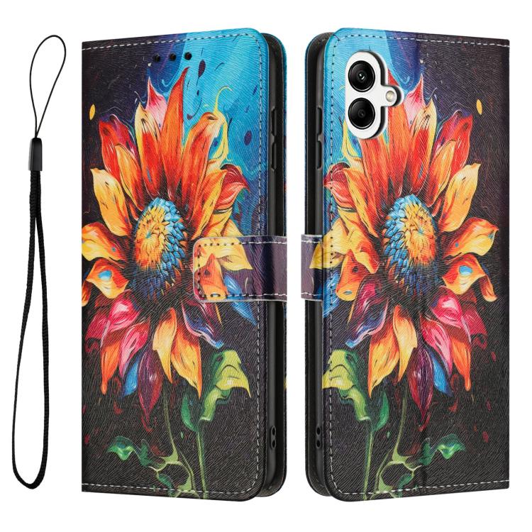 For Samsung Galaxy A05 4G Color Drawing Pattern Leather Phone Case