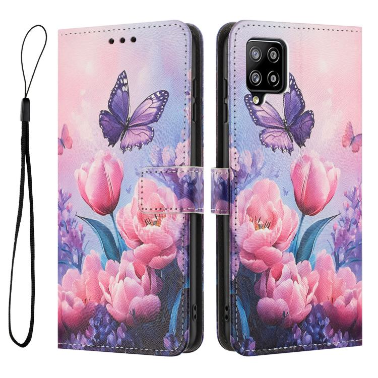 For Samsung Galaxy A22 4G / M32 4G Color Drawing Pattern Leather Phone Case