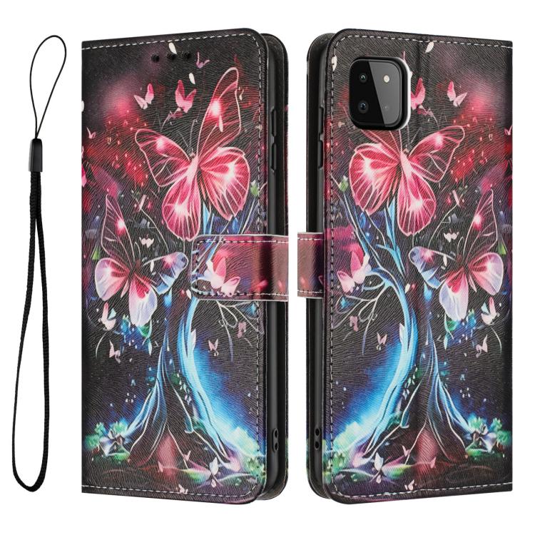 For Samsung Galaxy A22 5G / A22s 5G Color Drawing Pattern Leather Phone Case