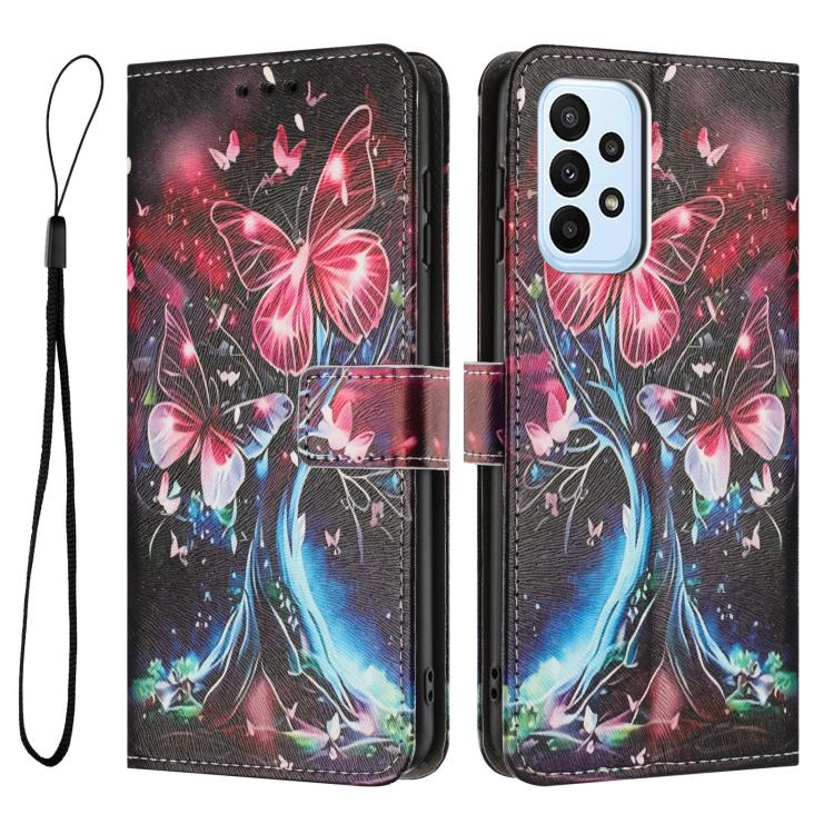For Samsung Galaxy A23 4G / 5G Color Drawing Pattern Leather Phone Case