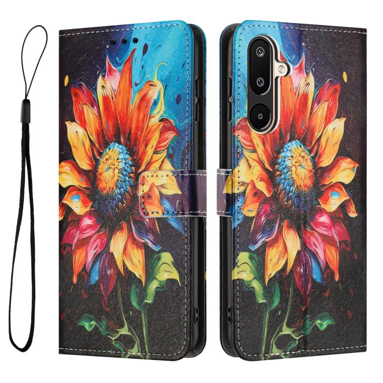 For Samsung Galaxy F16 5G / M16 5G Color Drawing Pattern Leather Phone Case