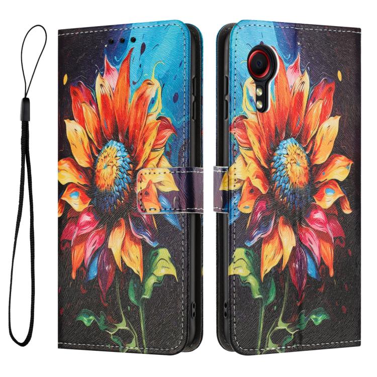 For Samsung Galaxy XCover7 Color Drawing Pattern Leather Phone Case