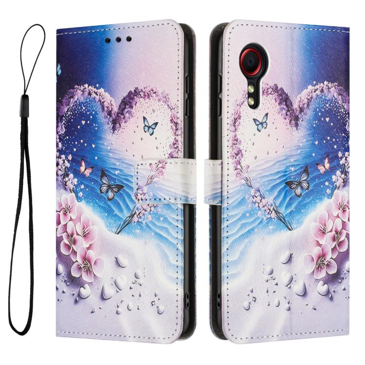 For Samsung Galaxy XCover7 Color Drawing Pattern Leather Phone Case