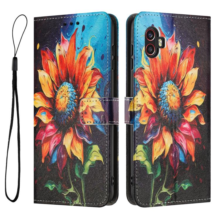 For Samsung Galaxy XCover6 Pro Color Drawing Pattern Leather Phone Case
