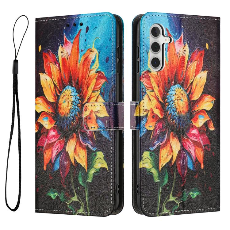For Galaxy A27 5G Color Drawing Pattern Leather Phone Case