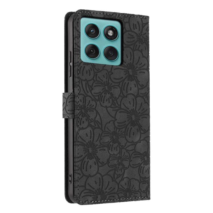 For Motorola Edge 60 Cherry Blossoms Embossed Leather Phone Case