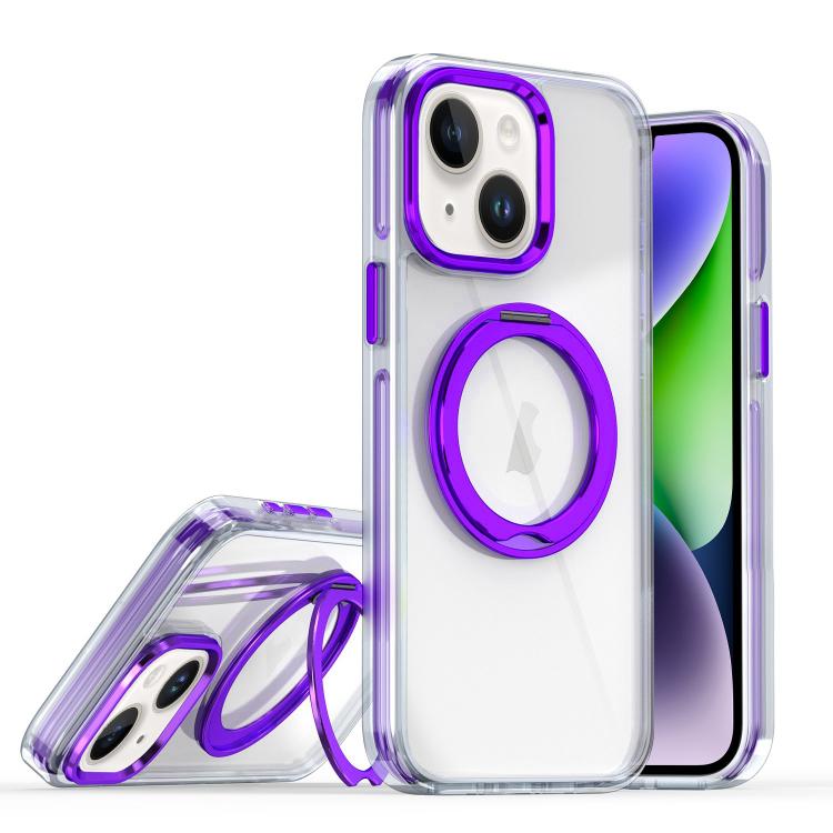 For iPhone 14 Plus Magnetic 360 Degree Rotating Holder Phone Case