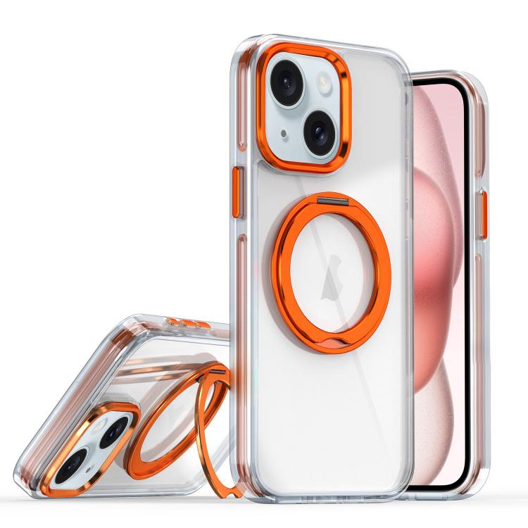 For iPhone 15 Magnetic 360 Degree Rotating Holder Phone Case