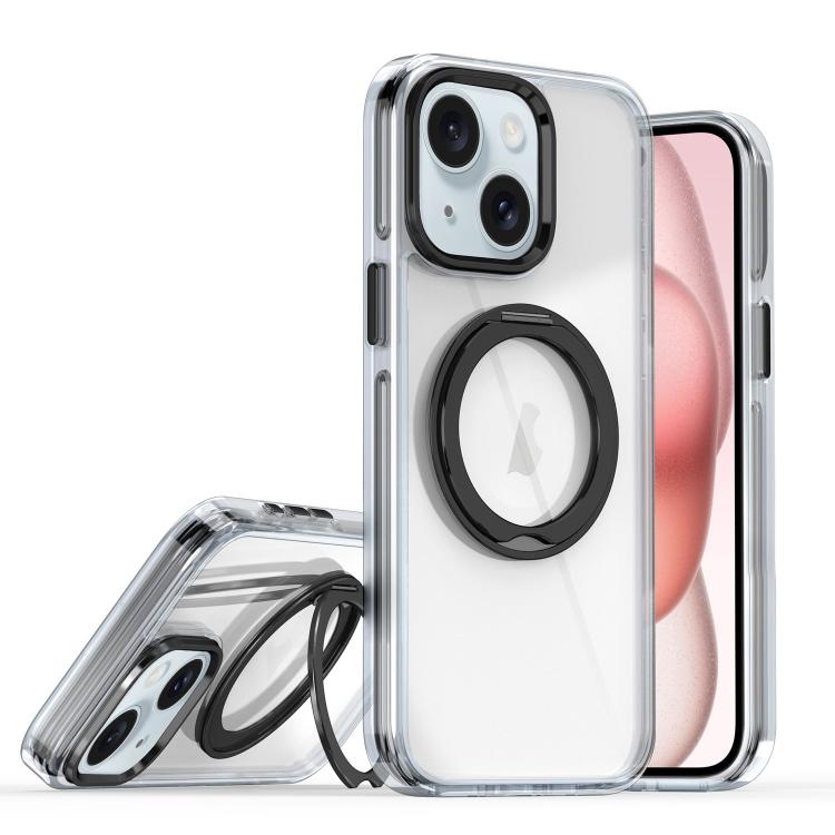 For iPhone 15 Magnetic 360 Degree Rotating Holder Phone Case