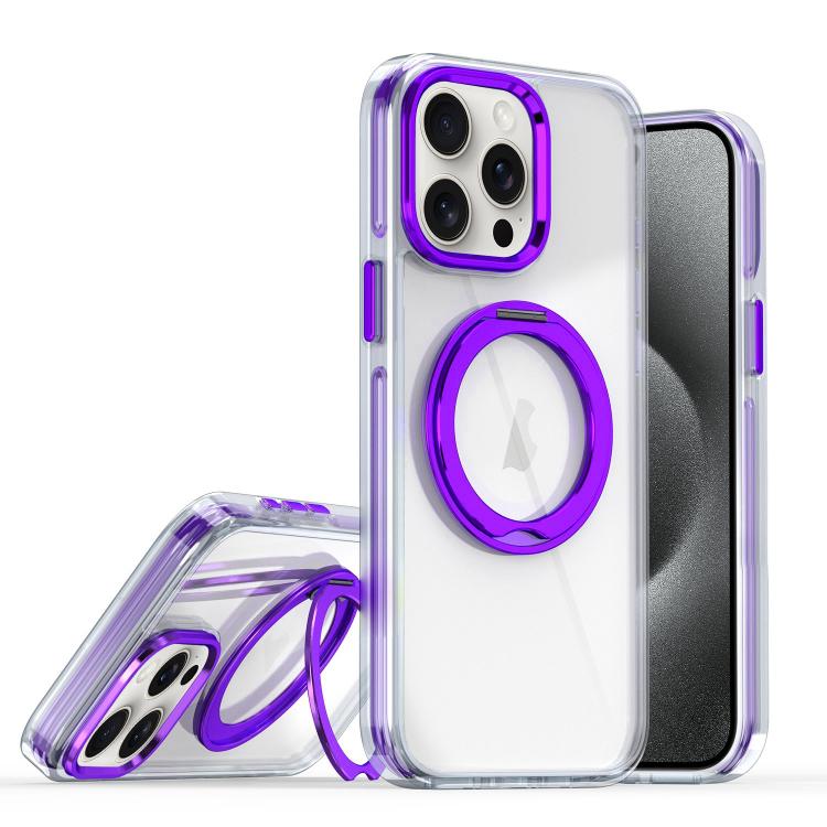 For iPhone 15 Pro Magnetic 360 Degree Rotating Holder Phone Case