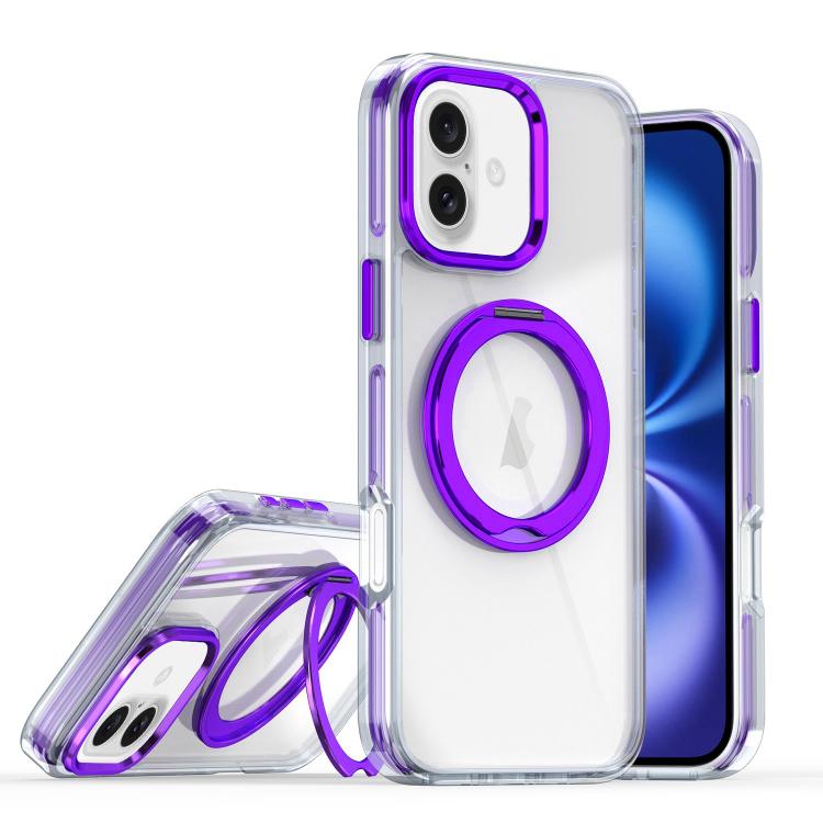For iPhone 16 Magnetic 360 Degree Rotating Holder Phone Case