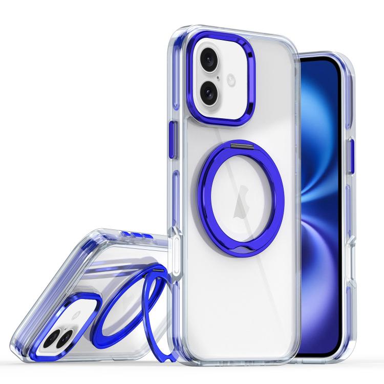 For iPhone 16 Plus Magnetic 360 Degree Rotating Holder Phone Case
