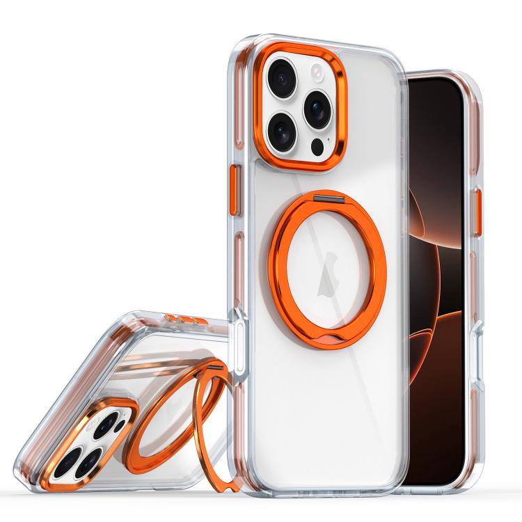 For iPhone 16 Pro Magnetic 360 Degree Rotating Holder Phone Case