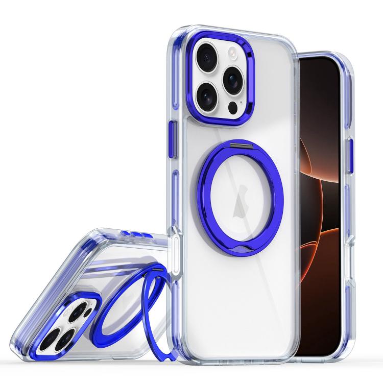For iPhone 16 Pro Magnetic 360 Degree Rotating Holder Phone Case