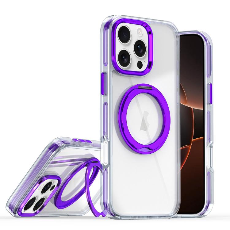 For iPhone 16 Pro Magnetic 360 Degree Rotating Holder Phone Case
