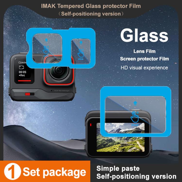 For Insta360 Ace Pro imak Tempered Glass Film with Camera Lens Film, Self-positioning Version