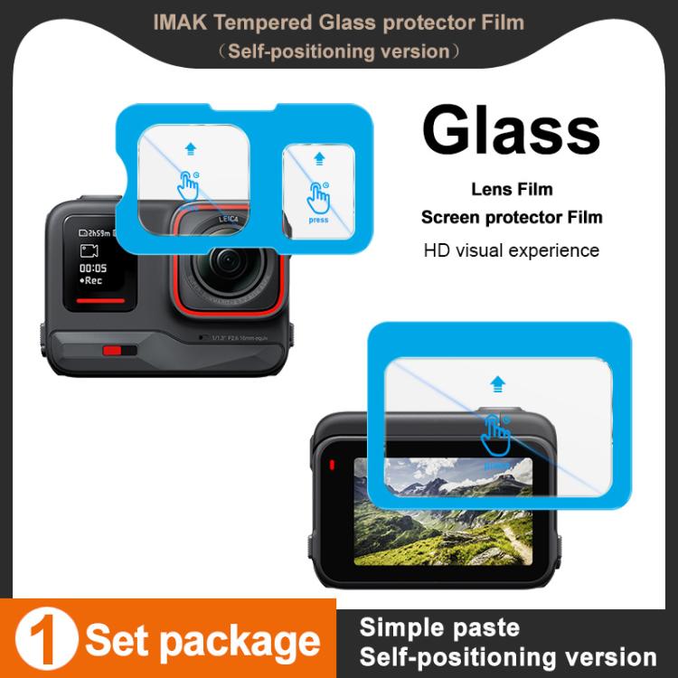 For Insta360 Ace Pro imak Tempered Glass Film with Camera Lens Film, Self-positioning Version
