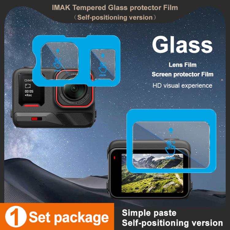 For Insta360 Ace Pro 2 imak Tempered Glass Film with Camera Lens Film, Self-positioning Version