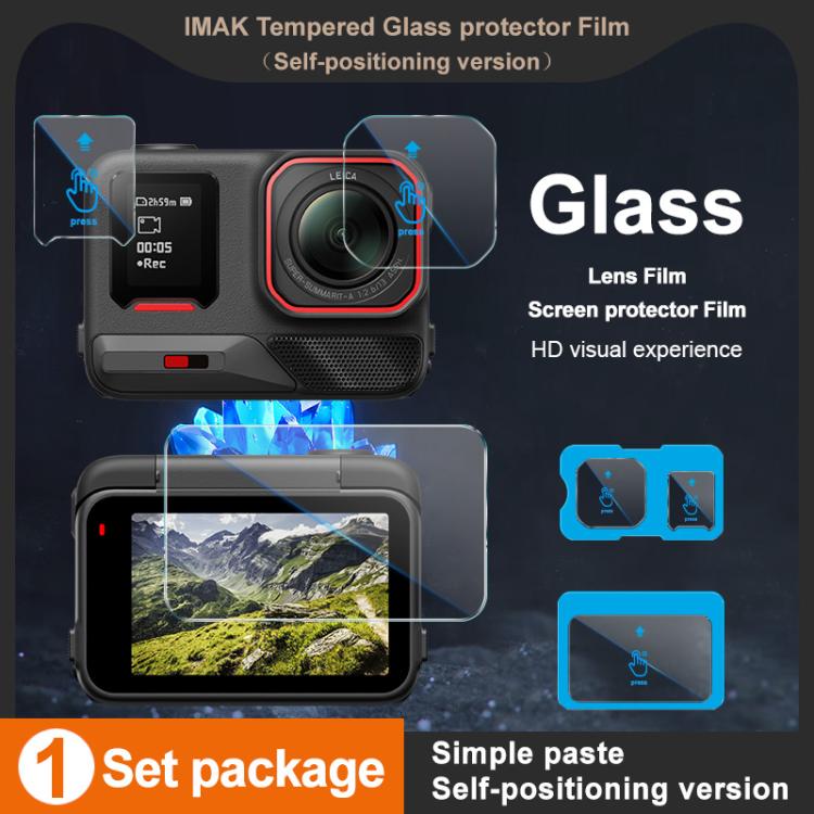 For Insta360 Ace Pro 2 imak Tempered Glass Film with Camera Lens Film, Self-positioning Version