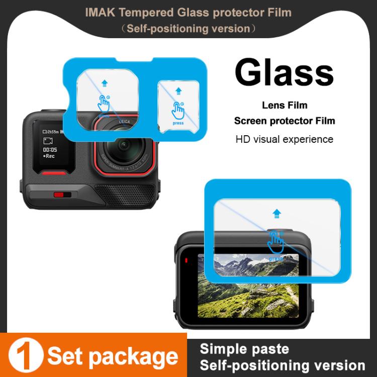 For Insta360 Ace Pro 2 imak Tempered Glass Film with Camera Lens Film, Self-positioning Version