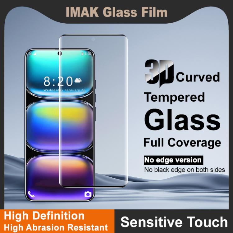 For Infinix Hot 50 Pro+ imak No Edge Version 3D Curved Full Screen Tempered Glass Film