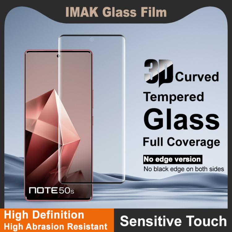 For Infinix Note 50S 5G imak No Edge Version 3D Curved Full Screen Tempered Glass Film