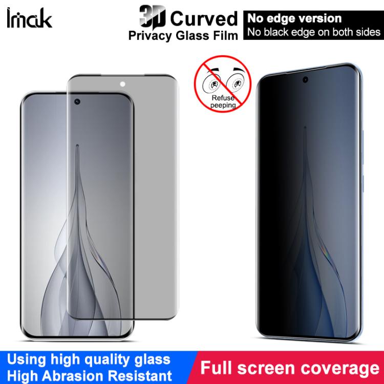 For Tecno Spark Slim / KM7k imak No Edge Version 3D Curved Privacy Full Screen Tempered Glass Film