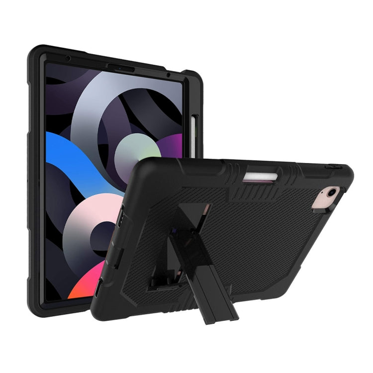 Contrast Color Robot Shockproof Silicon + PC Protective Case with Holder & Pen Slot For iPad Air 2022 / 2020 10.9