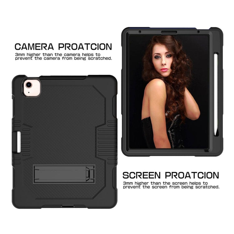 Contrast Color Robot Shockproof Silicon + PC Protective Case with Holder & Pen Slot For iPad Air 2022 / 2020 10.9