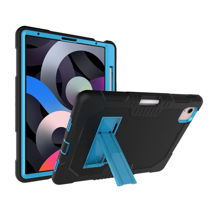 Contrast Color Robot Shockproof Silicon + PC Protective Case with Holder & Pen Slot For iPad Air 2022 / 2020 10.9