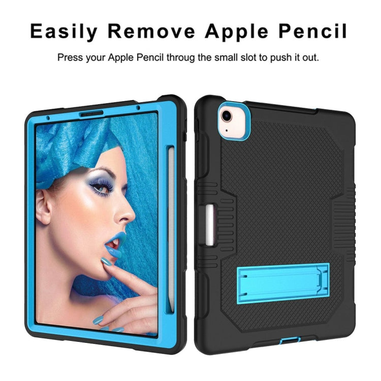 Contrast Color Robot Shockproof Silicon + PC Protective Case with Holder & Pen Slot For iPad Air 2022 / 2020 10.9