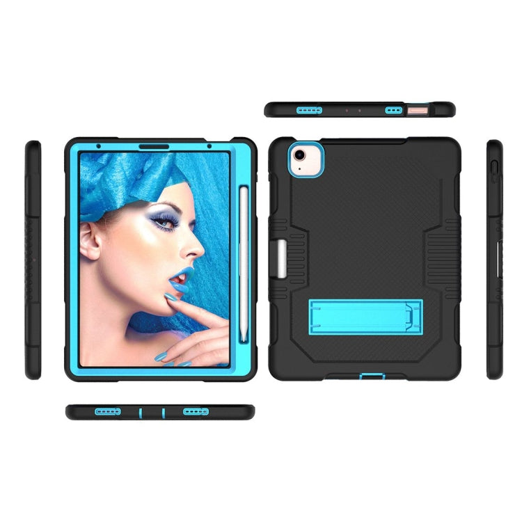 Contrast Color Robot Shockproof Silicon + PC Protective Case with Holder & Pen Slot For iPad Air 2022 / 2020 10.9