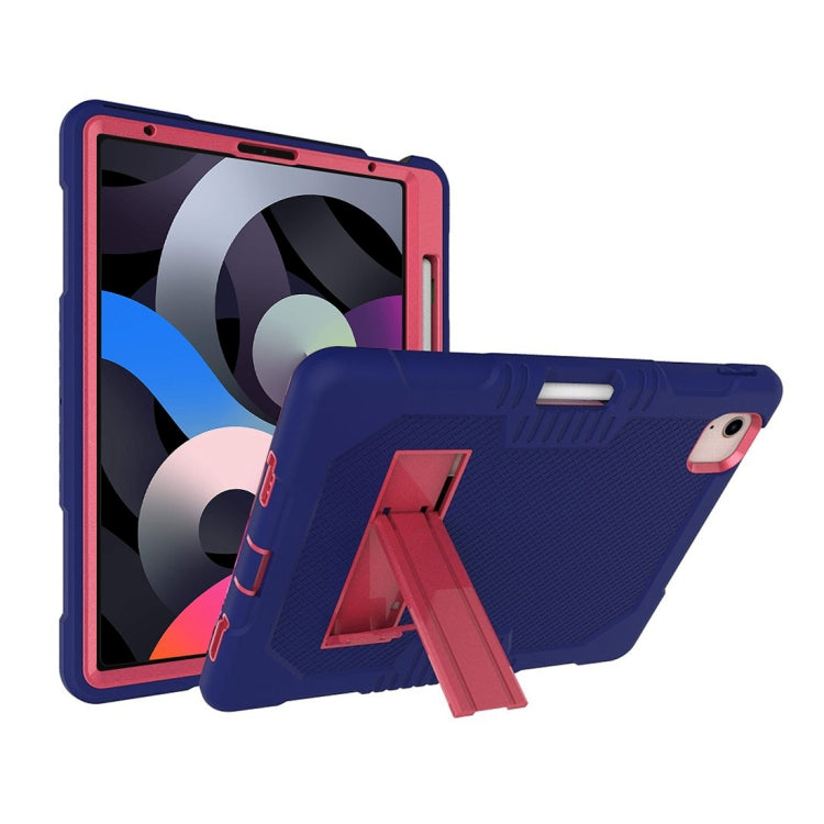 Contrast Color Robot Shockproof Silicon + PC Protective Case with Holder & Pen Slot For iPad Air 2022 / 2020 10.9
