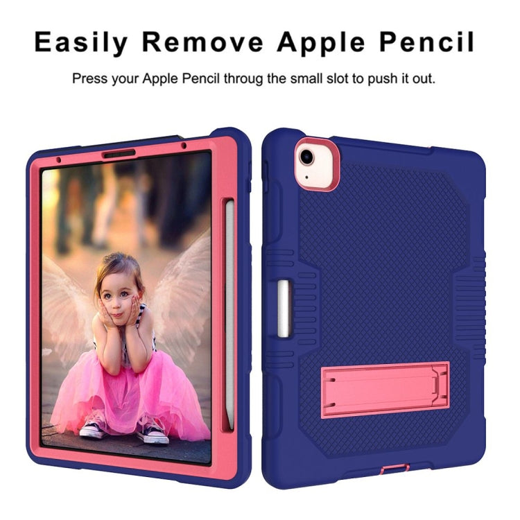Contrast Color Robot Shockproof Silicon + PC Protective Case with Holder & Pen Slot For iPad Air 2022 / 2020 10.9