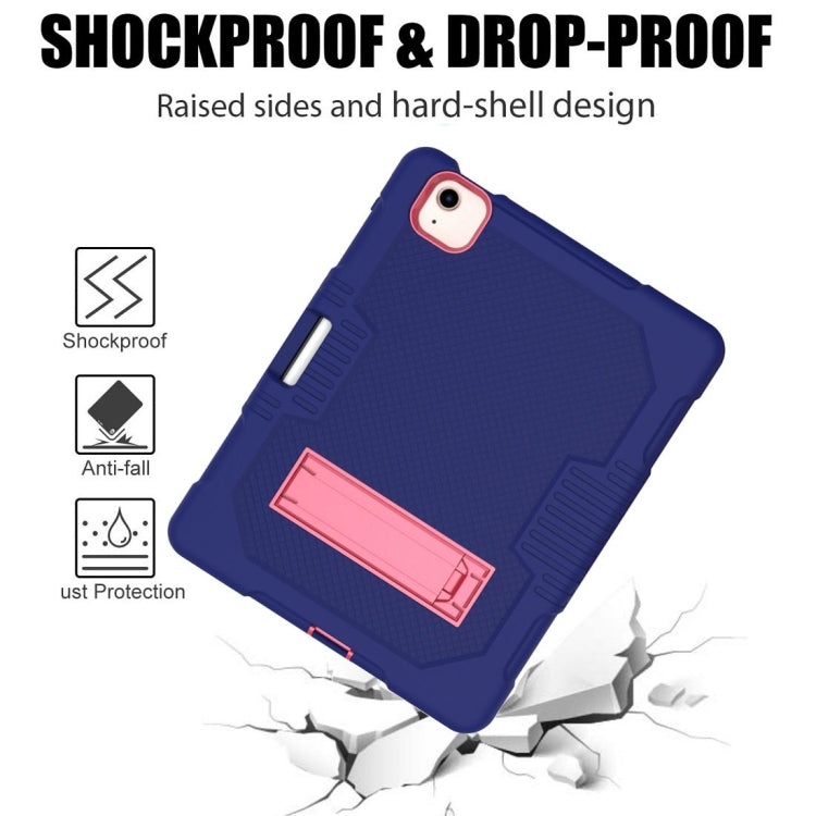 Contrast Color Robot Shockproof Silicon + PC Protective Case with Holder & Pen Slot For iPad Air 2022 / 2020 10.9