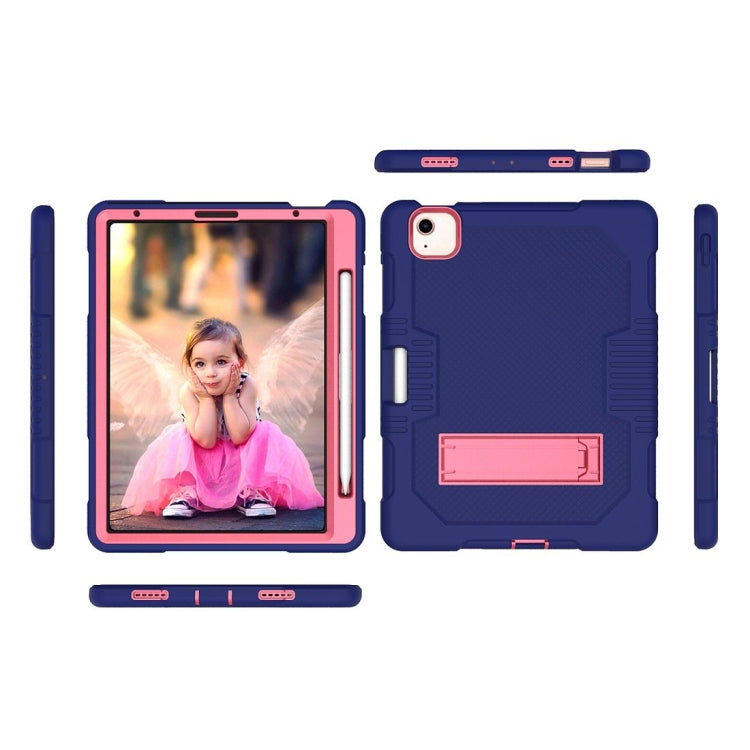 Contrast Color Robot Shockproof Silicon + PC Protective Case with Holder & Pen Slot For iPad Air 2022 / 2020 10.9
