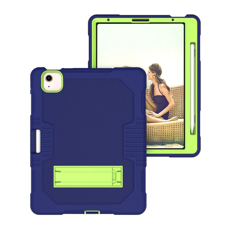 Contrast Color Robot Shockproof Silicon + PC Protective Case with Holder & Pen Slot For iPad Air 2022 / 2020 10.9