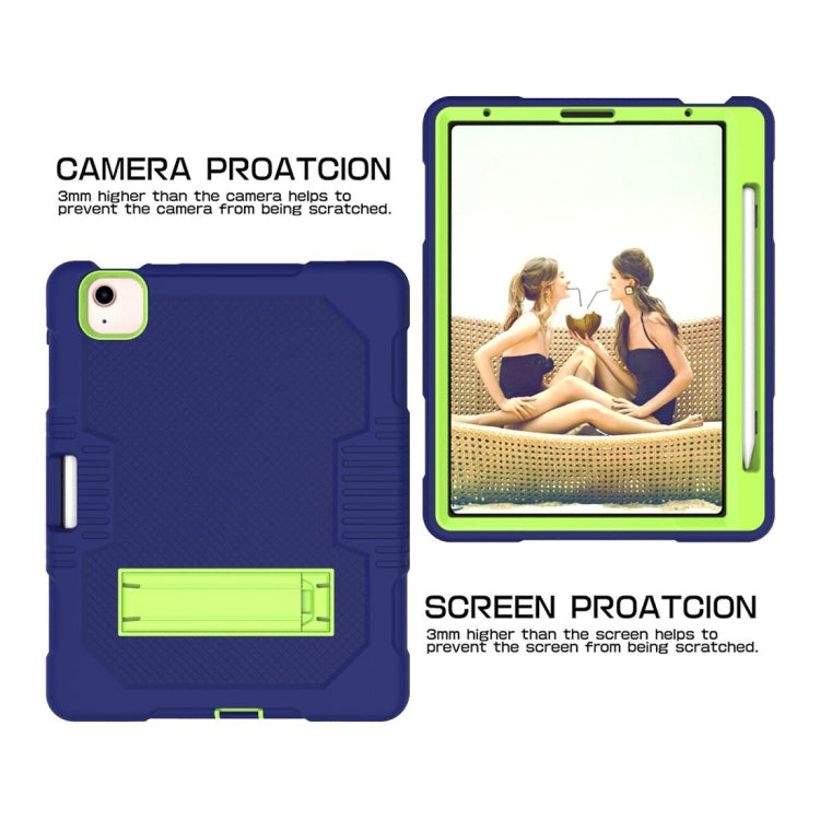 Contrast Color Robot Shockproof Silicon + PC Protective Case with Holder & Pen Slot For iPad Air 2022 / 2020 10.9