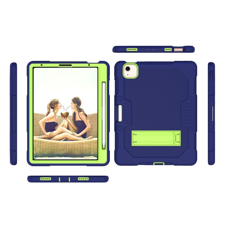 Contrast Color Robot Shockproof Silicon + PC Protective Case with Holder & Pen Slot For iPad Air 2022 / 2020 10.9