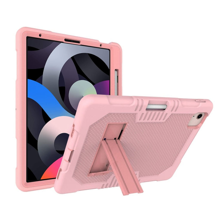 Contrast Color Robot Shockproof Silicon + PC Protective Case with Holder & Pen Slot For iPad Air 2022 / 2020 10.9