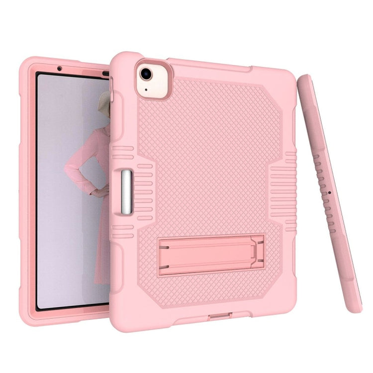 Contrast Color Robot Shockproof Silicon + PC Protective Case with Holder & Pen Slot For iPad Air 2022 / 2020 10.9