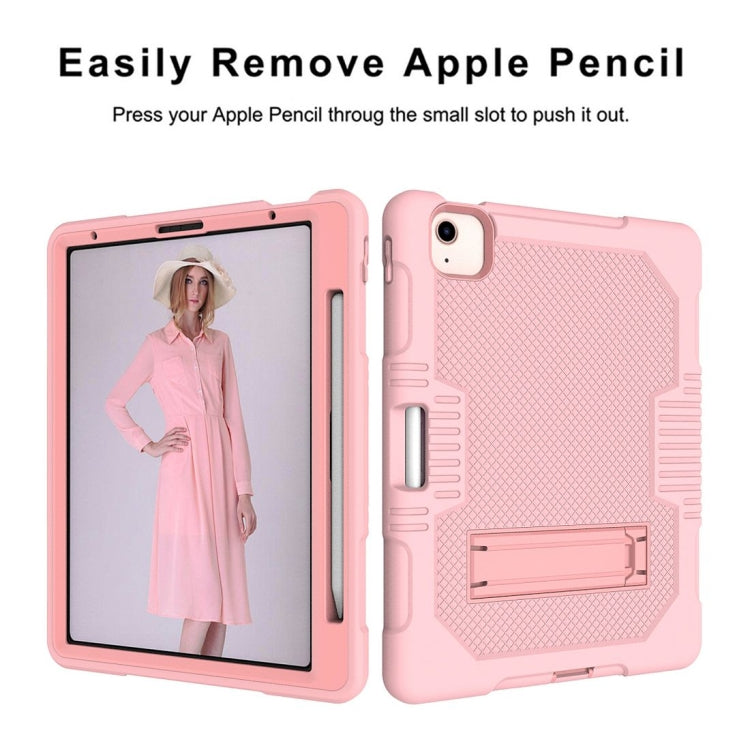 Contrast Color Robot Shockproof Silicon + PC Protective Case with Holder & Pen Slot For iPad Air 2022 / 2020 10.9