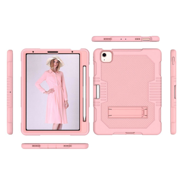 Contrast Color Robot Shockproof Silicon + PC Protective Case with Holder & Pen Slot For iPad Air 2022 / 2020 10.9