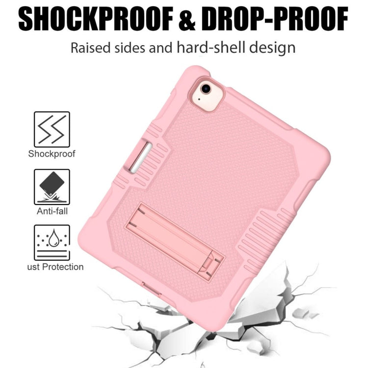 Contrast Color Robot Shockproof Silicon + PC Protective Case with Holder & Pen Slot For iPad Air 2022 / 2020 10.9