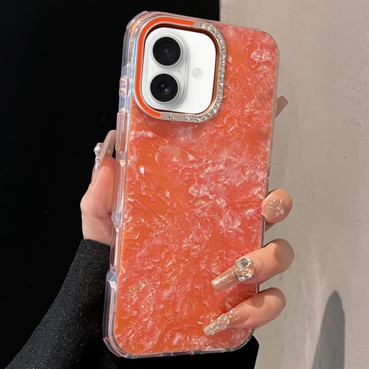 For iPhone 17 Gilded Colorful Shell Patterned TPU+IMD Phone Case