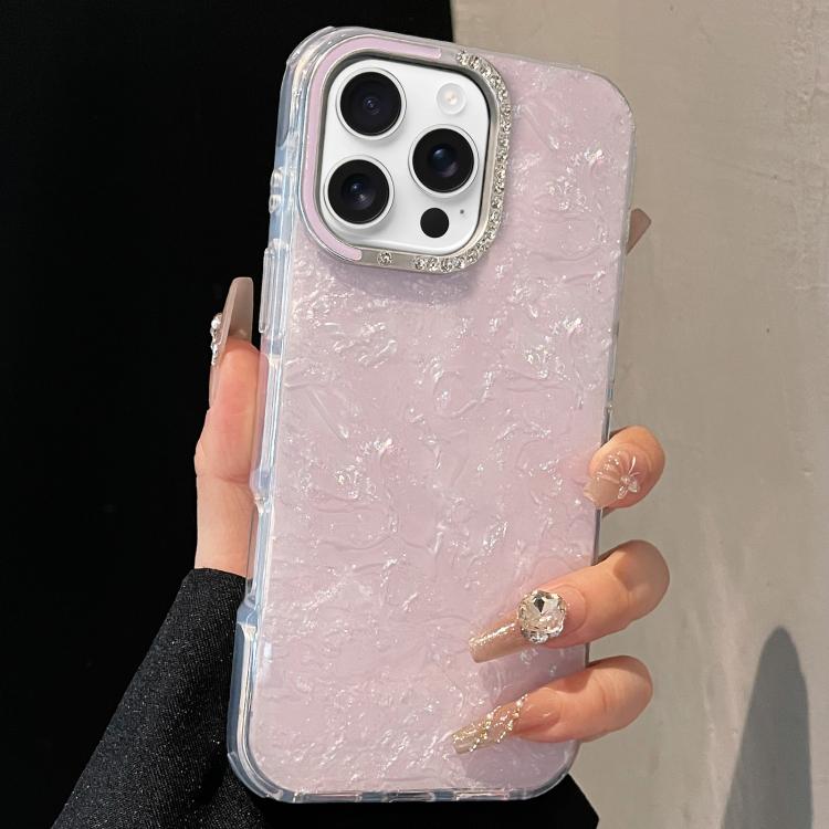 For iPhone 16 Pro Gilded Colorful Shell Patterned TPU+IMD Phone Case