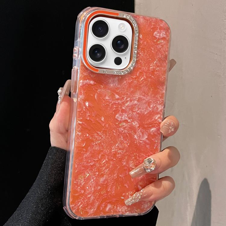 For iPhone 15 Pro Gilded Colorful Shell Patterned TPU+IMD Phone Case